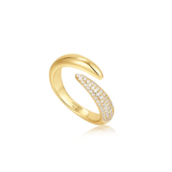 Ania Haie : Gold Sparkle Wrap Adjustable Ring